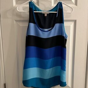 Banana Republic Blue Striped Tank Top